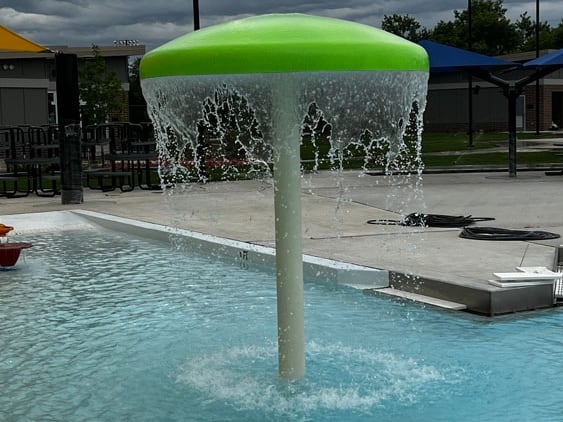 The pools are filled and accessory water features are operational at Sunburst Bay Aquatic Center in Cary, as shown in photos taken by the park district in early June, 2022. The park's opening day is still scheduled for Saturday, June 18.