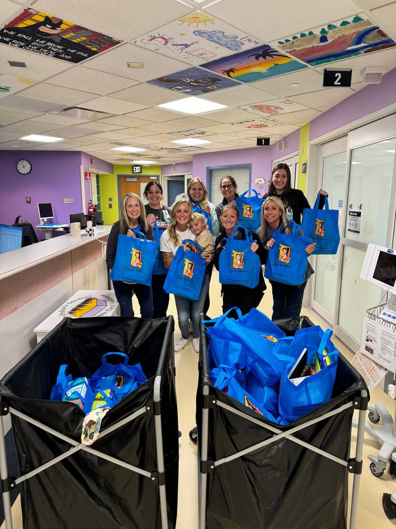 Hope for Warriors, founded by Lindsay Mogan of Hebron in her daughter's memory deliver care packages to children battling cancer at Advocate Lutheran General Children's Hospital in Chicago.