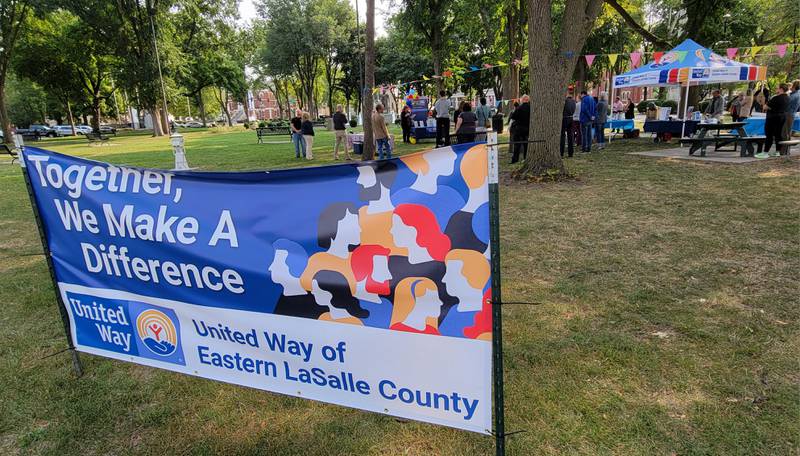 A sizable crowd gathered at Washington Square Park in Ottawa Tuesday morning for the United Way Day celebration.