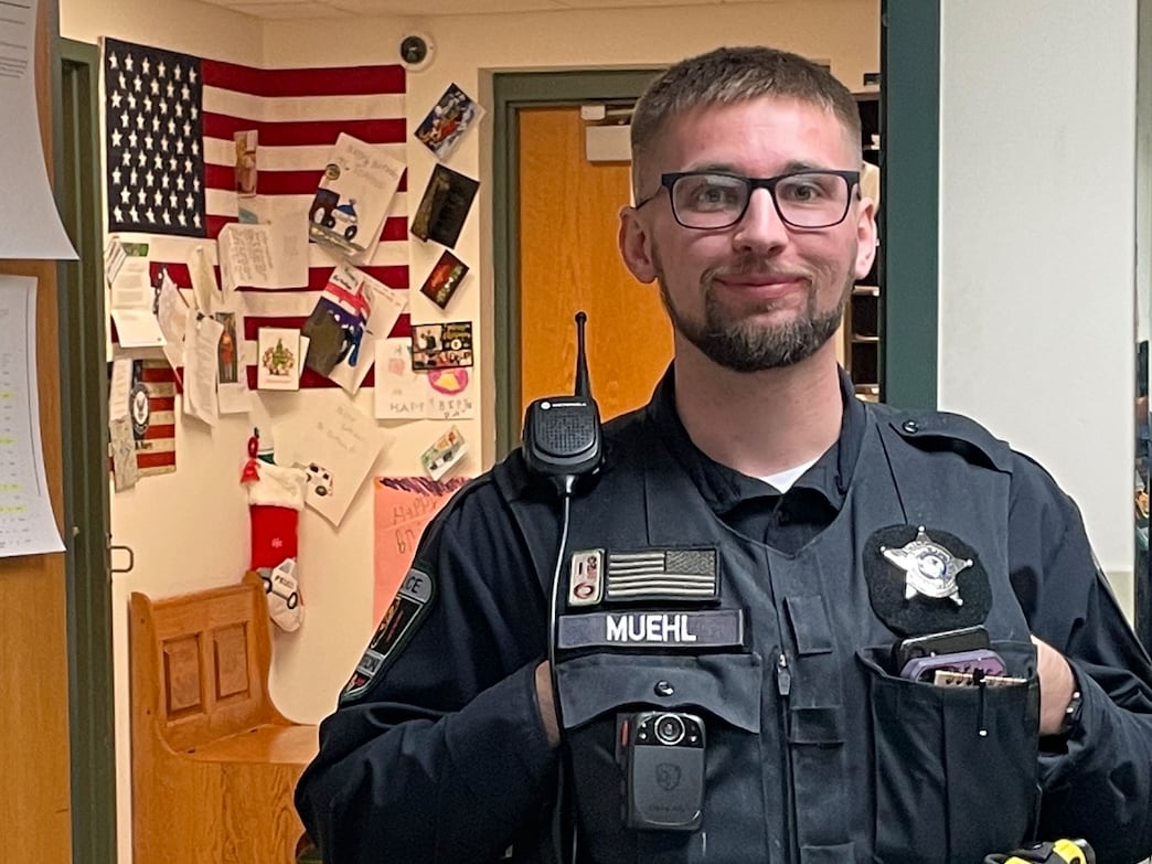 Hebron police Officer Nathan Muehl helped deliver a baby on March 20, 2024.