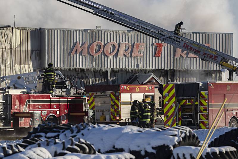 Firefighters have been working in the frigid temps since early morning Tuesday, Jan. 16, 2024.