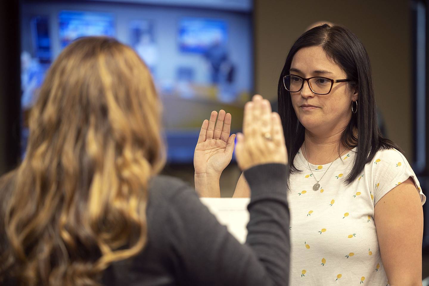 Diana Merdian is sworn Monday, May 1, 2023 as Sterling mayor.