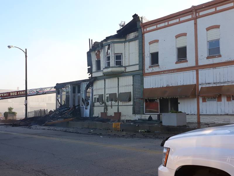 More than a dozen residents have been displaced from the apartment on the 800 block of Main Street in Mendota damaged by fire Monday, Aug. 22, 2022.