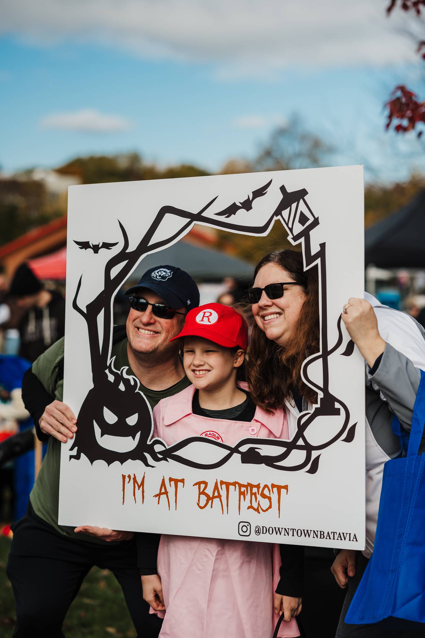 A family poses for a photo at the 2023 BatFest. The 2024 event will feature a variety of different family-friendly activities.