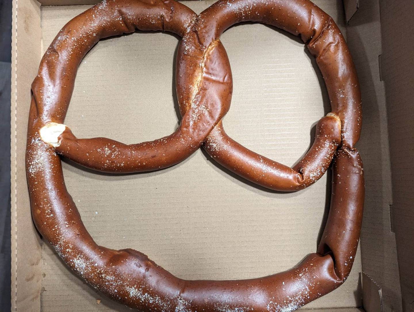 Craft'd Plainfield says its Bavarian pretzel is "bigger than your head."