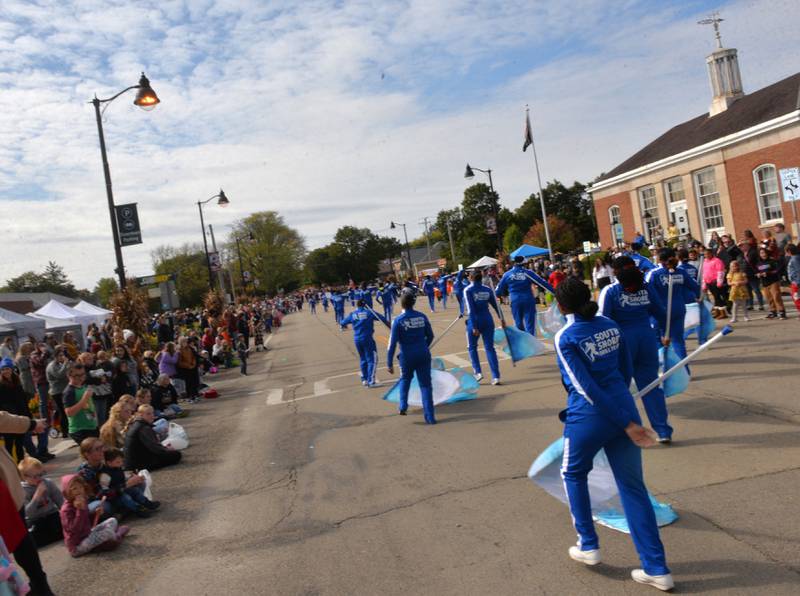 Members of the South Shore Drill Team of Chicago perform in the Harvest Time Parade, held during Oregon's Autumn on Parade festival on Sunday, Oct. 8, 2023.