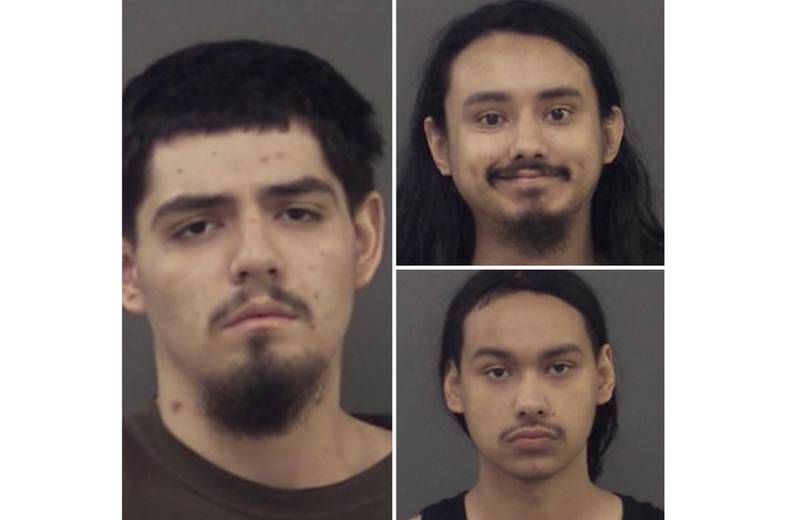 Bolingbrook police arrested three men, two juveniles and recovered an illegal fireman while responding to a burglary on Thursday morning. The men are Mateo Guzman, 18 of Joliet (left), Jose Sanchez , 28, of Joliet (top) and Francisco Medina, 23, of Bolingbrook (bottom).