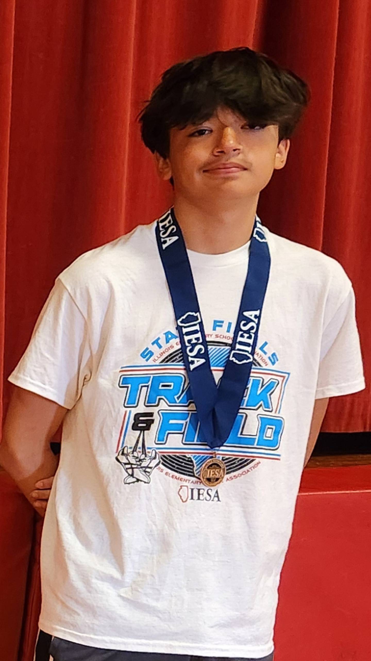 Malden's Joseph Perez placed eighth in the 1A seventh-grade high jump at state.