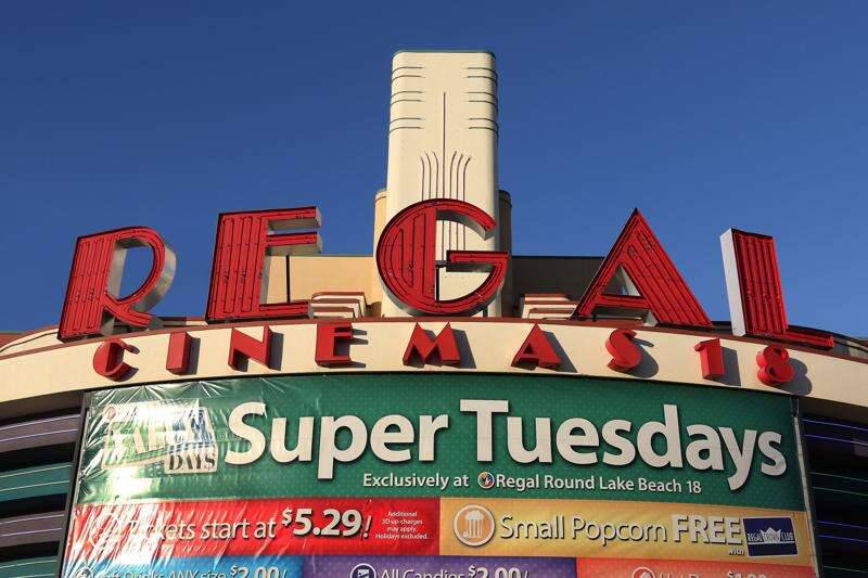 The Regal Cinemas in Round Lake Beach, which closed in February 2023. Daily Herald photo 2017.