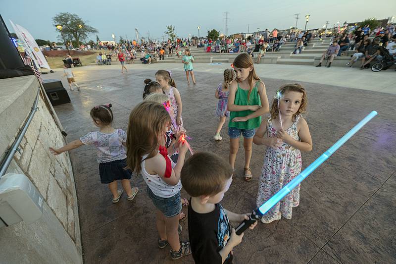 Kids play at RB&W Park in Rock Falls Friday, June 30, 2023 ahead of the fireworks show.