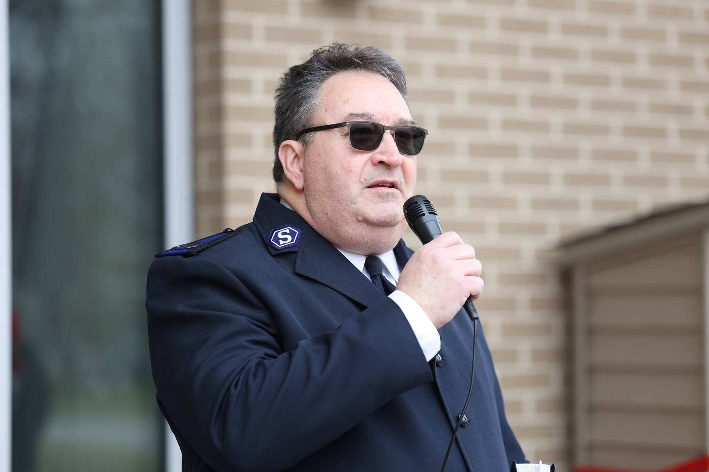 Scott Hurula, Administrator at The Salvation Army of Joliet, speaks at the Salvation Army Joliet Corps Community Center micro pantry ribbon cutting ceremony on Friday Mar. 1st, 2024 in Joliet.