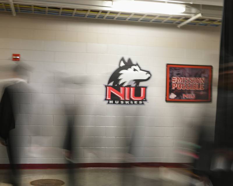 DeKalb High School graduates walk from Victor E. Court Gym to the arena of the NIU Convocation Center before the start of commencement held on Saturday, May 25, 2024.