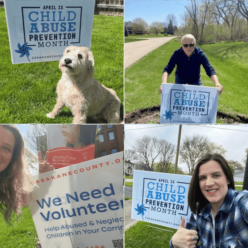 For the month of April, CASA of Kane County is asking the community to spread awareness of Child Abuse Prevention Month by placing yard signs throughout the county.