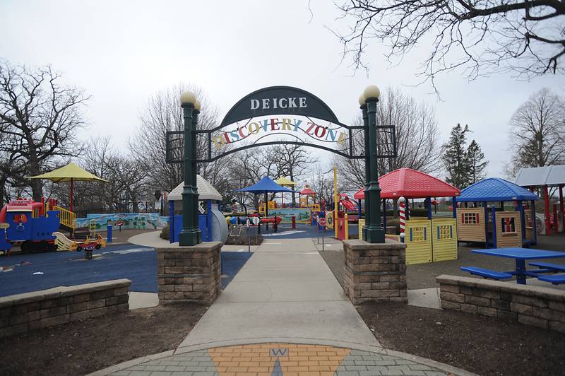 Deicke Park in Huntley, which features an accessible playground, is photographed on Wednesday, April 20, 2022. Woodstock is planning on building an inclusive playground that is meant to be more accessible for children with handicaps or disabilities at Emricson Park.