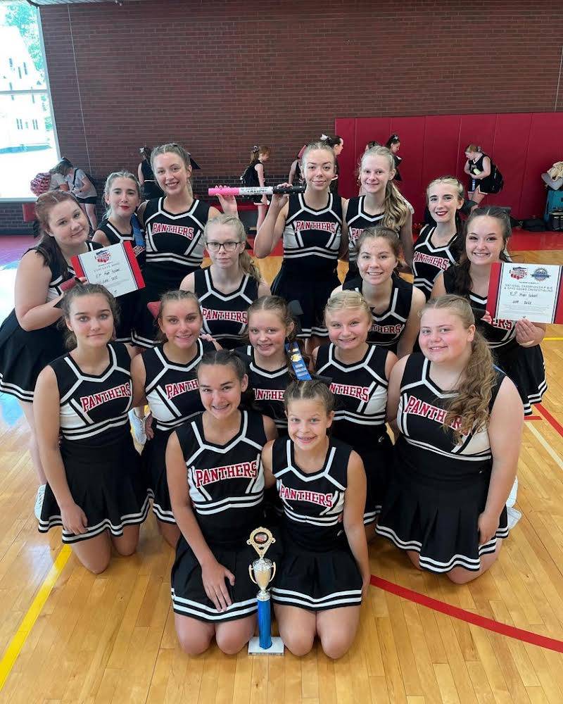 The Erie-Prophetstown Cheerleading team will perform at the Citrus Bowl in in Orlando later this year. Pictured in the front row, left to right, are: Brianna Goodhart and Charleigh Misfeldt. Second row: Kinzie Orr, Izzy Gabriel, Molly Wisley, Chloee Lukehart, and Madison Hill. Third row: Kassady Elder, Cassie Fleener, Skylar Mendoza, and Skyler Paarmann. Back row: Kayleigh Neill, Kate McConnell, Carin Bowser, Jaylee Slater, and Brooklynn Neill.