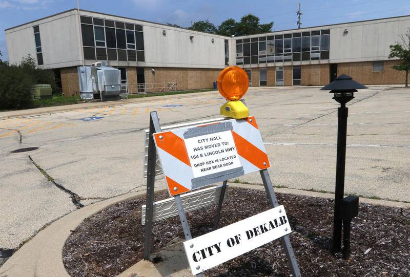 The former DeKalb Municipal Building sits empty Monday August 10, 2020.