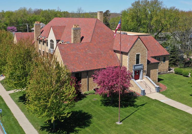 An aerial view of the Loveland Community House and Museum on Wednesday, May 3, 2023 in Dixon.