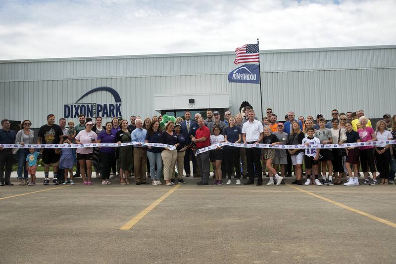 The Dixon Park District cuts the ribbon to officially open The Facility Friday, August 19, 2022.