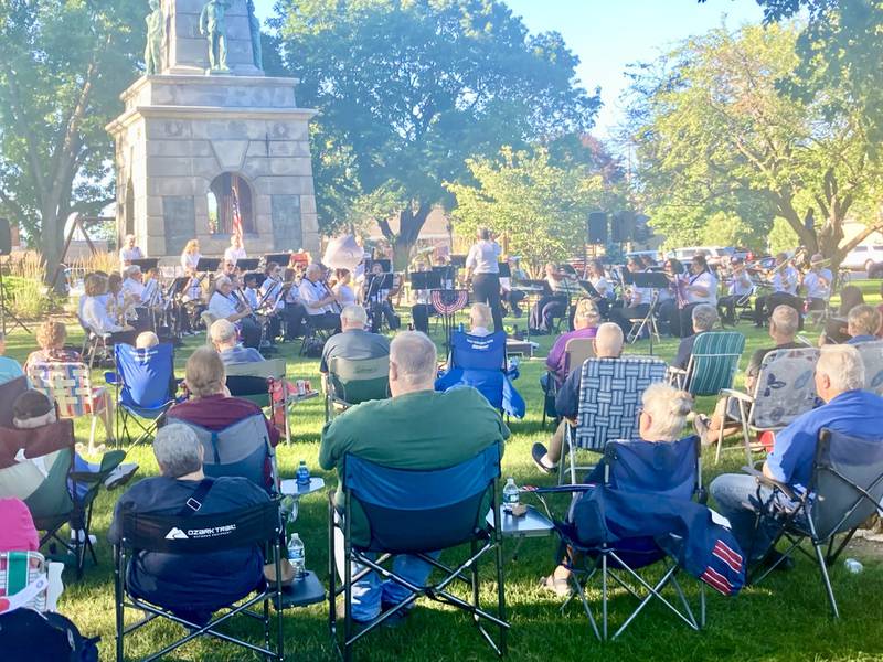 A large crowd filled Soldiers and Sailors Park for Sunday's Princeton Community Band's concert. It will perform again at 6 p.m. Sunday, July 7.