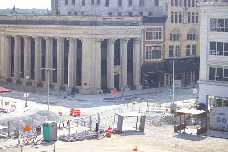 A construction zone seen on Monday Sept. 16, 2024, at Chicago Street in Joliet.