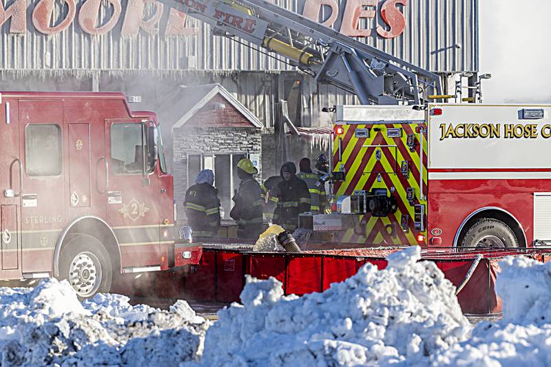 Firefighters have been working in the frigid temps since early morning Tuesday, Jan. 16, 2024.