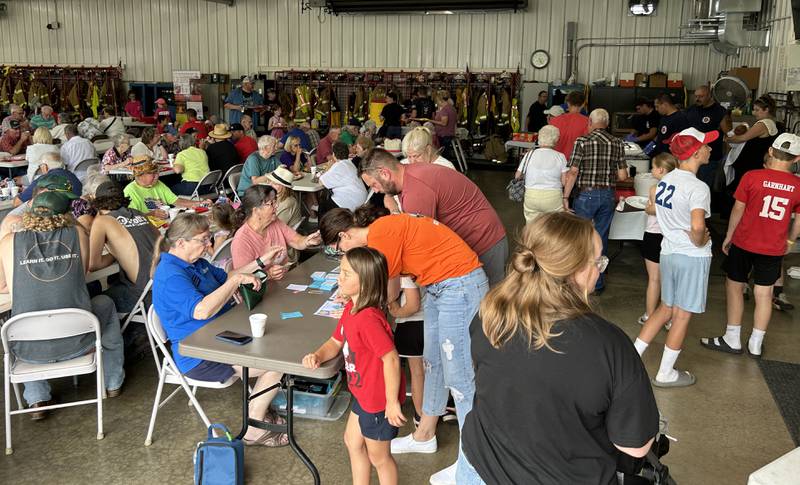 The German Valley Fire Station was packed for the department's annual pork chop dinner during German Valley Days on Saturday, July 20, 2024.