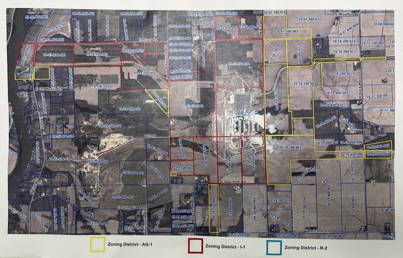 Constellation Energy Generation, which owns the Byron Generating Station, is seeking to have 658.8 acres of land rezoned to I-1 Industrial. On June 27, 2024, Ogle County Regional Planning Commission voted 3-2 to recommend the Ogle County Board deny the request.