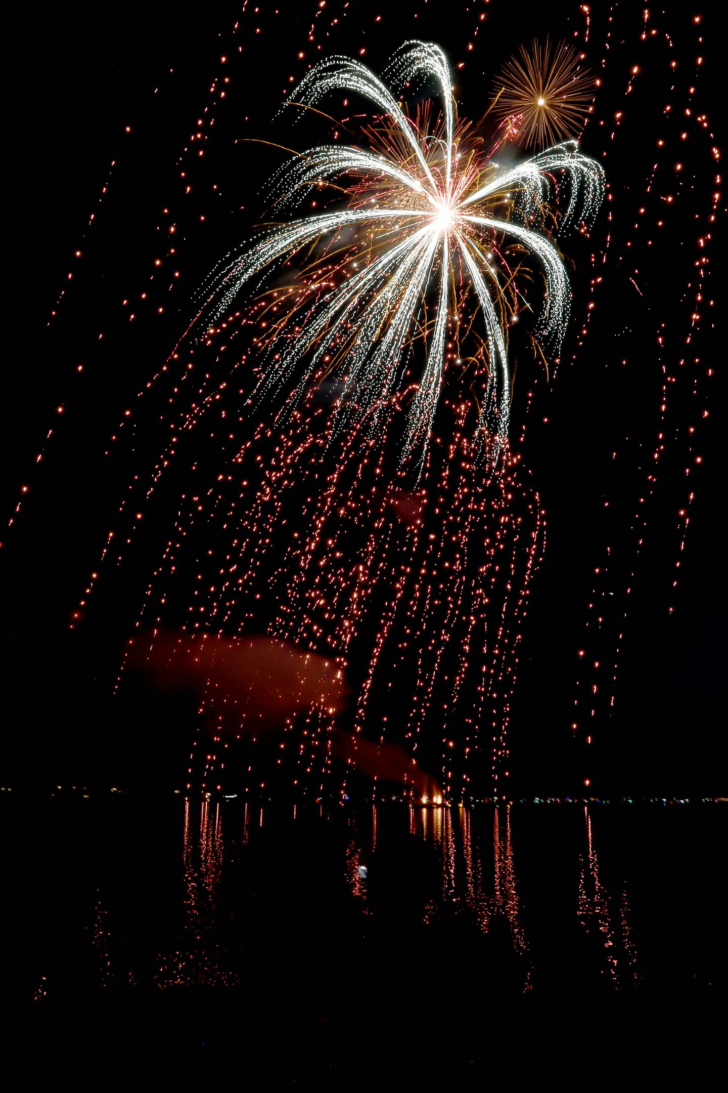 On Sunday, July 2, 2023, fireworks will light up the skies over Crystal Lake at Crystal Lake's Main Beach during Crystal Lake's annual Independence Day celebration.