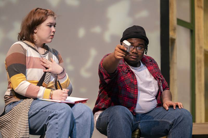 Christina Moore and Francisco Pease are two of six performers in the contest play for Sterling High School.