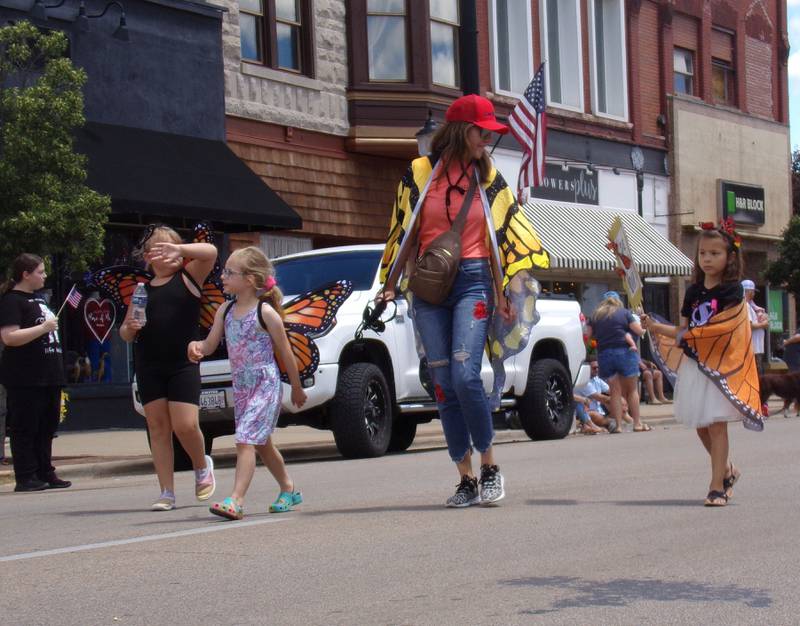 The Streator Monarch Mission displays some bright colors Sunday, June 30, 2024, during the Liberty Fest parade in Streator.