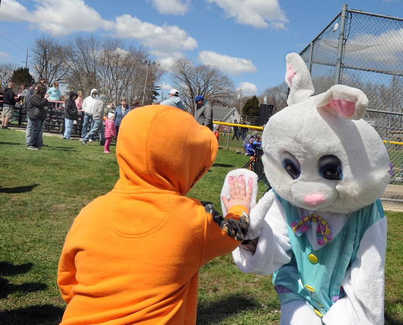 The Easter Bunny made an appearance and brought some hugs and high fives Saturday, April 9, 2022, at Guthrie Park in Marseilles for the 39th annual Easter egg hunt sponsored by The Marseilles Recreational Board.