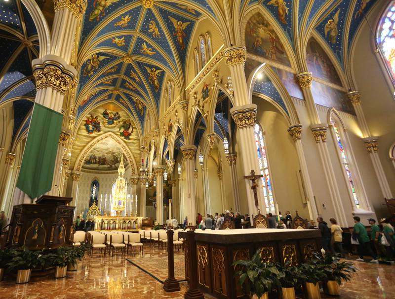 A view inside the Basilica of the Sacred Hart on the campus of Notre Dame on Saturday, Sept. 7, 2024.