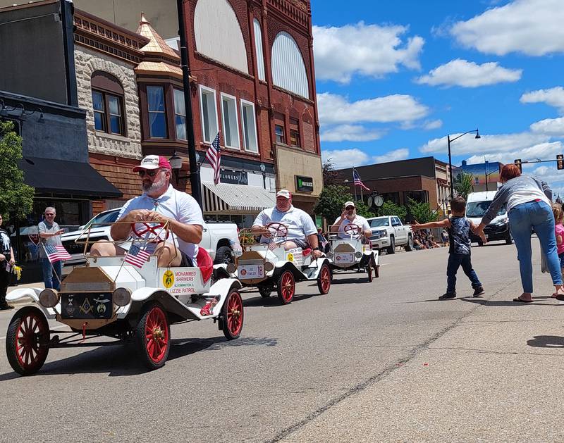 The Mohammed Tin Lizzie Patrol Shriners ride Sunday, June 30, 2024, in the Liberty Fest parade in Streator.