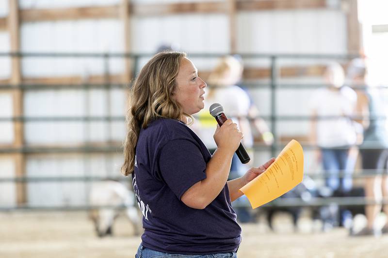 Mackenzie Treadwell of Franklin Grove starts the goat competition Thursday, July 25, 2024 at the Lee County 4H Fair. The fair saw a record number of goat showings this year that Treadwell chalks up to “they’re easy to raise and fun.”