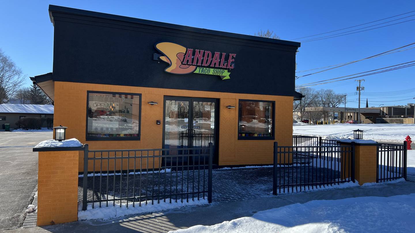 Andale Taco Shop sits on the corner of Locust and East State Street in Sycamore on Feb. 3, 2023.