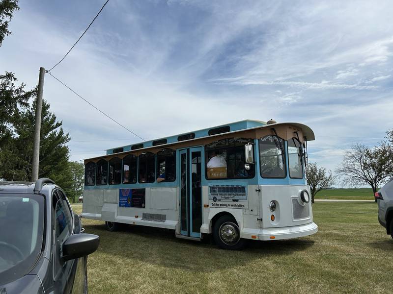 The Polo Historical Society offered free tours of historical sites around Polo via a trolley car during Town & Country Days on Saturday, June 15, 2024. Henry School, the historic one-room schoolhouse located on Illinois 26, south of town, was one of the stops..