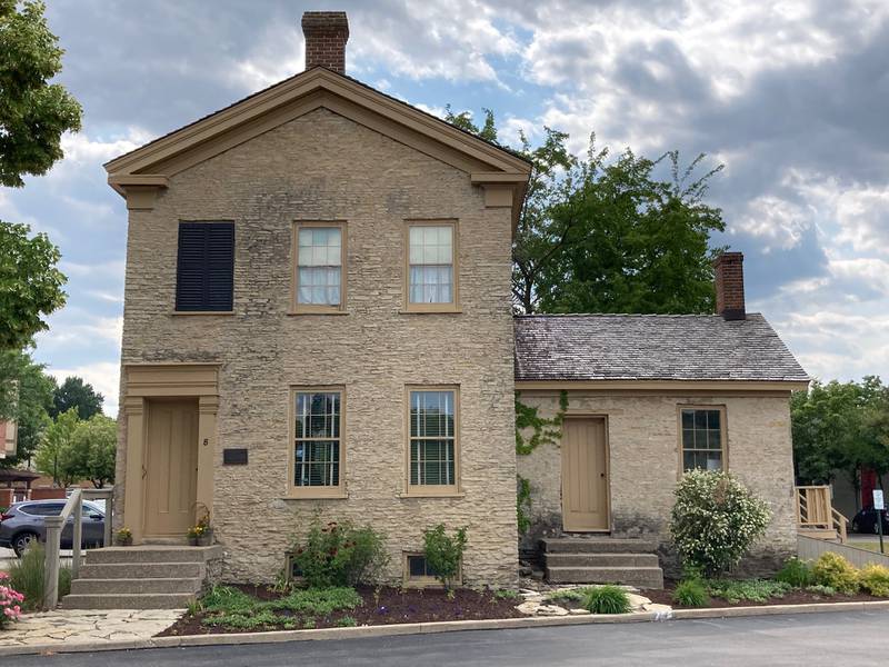 The 1850 William Beith House at 8 Indiana St., one of ten St. Charles buildings on the National Register of Historic Places, will be replacing rotting trim along the roof and adding gutters to protect the new trim and historic limestone walls.