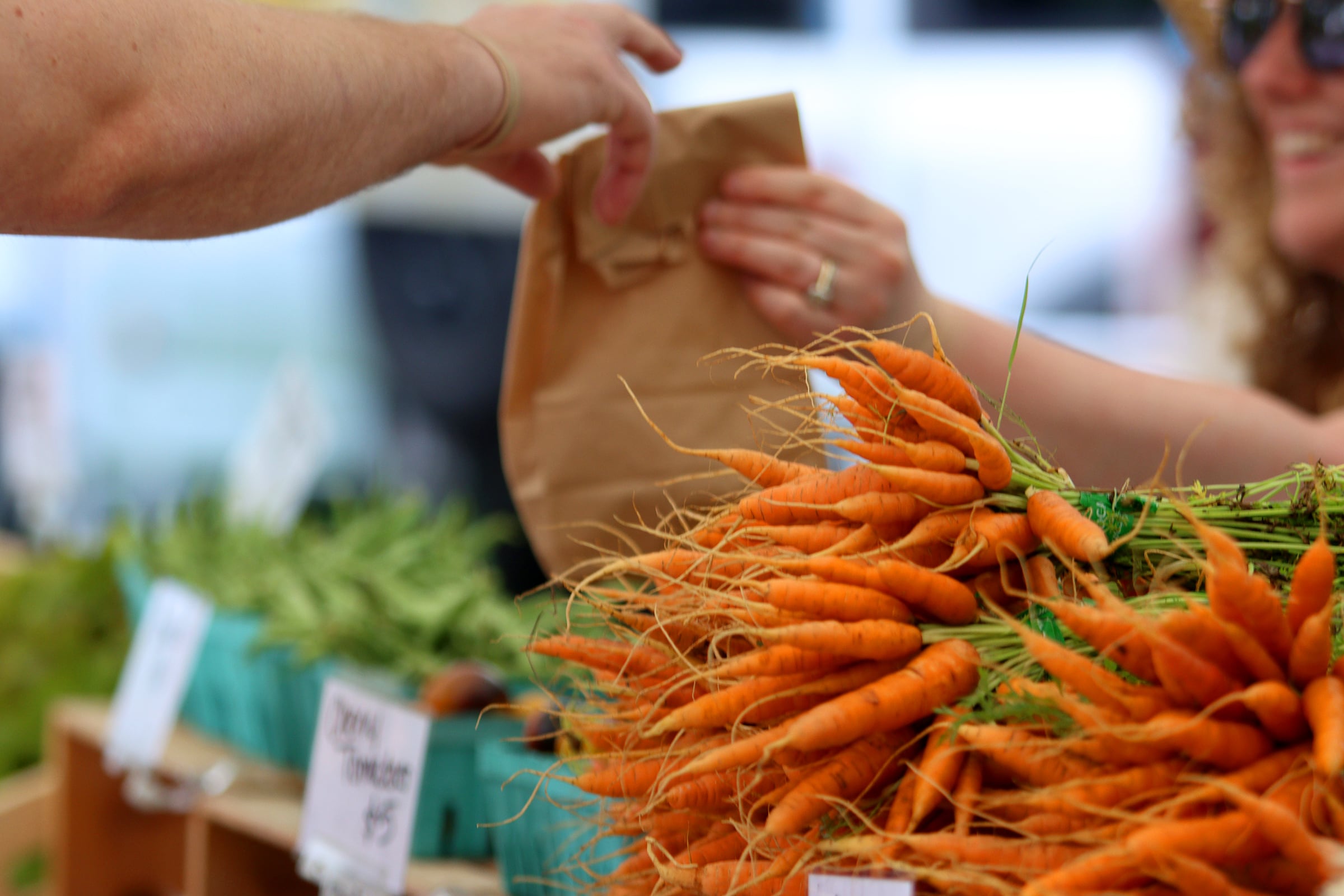 Fresh produce is sold at the Middlebury Farms booth as part of The Dole Farmers Market in Crystal Lake Sunday.