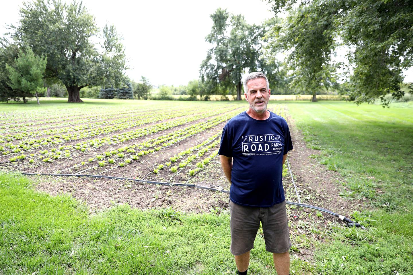 Owner and chef Mark Bernard at Rustic Road Farm in La Fox, which is located on the eastern edge of a proposed development. Atlanta developer Pulte Homes has submitted a concept plan application to the city for Charles Farm, a 970 acre housing development consisting of a 967 unit senior living community, 846 single-family homes, 198 townhomes and 15 acres of commercial development.