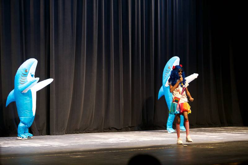 Mr. Kaneland contestant Sunny Agrawal performs during Mr. Kaneland contest on Friday, March 15, 2024 at Kaneland High School in Maple Park.