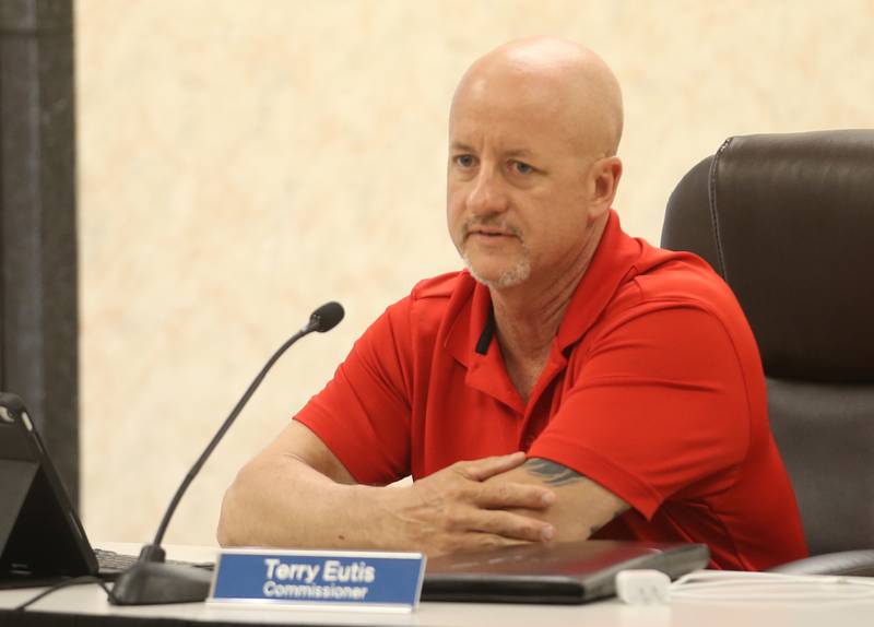 Terry Eutis, Commissioner of Police, Ambulance and Fire for the City of Oglesby announces his resignation during the Oglesby City Council meeting on Monday, May 20, 2024 at Oglesby City Hall.