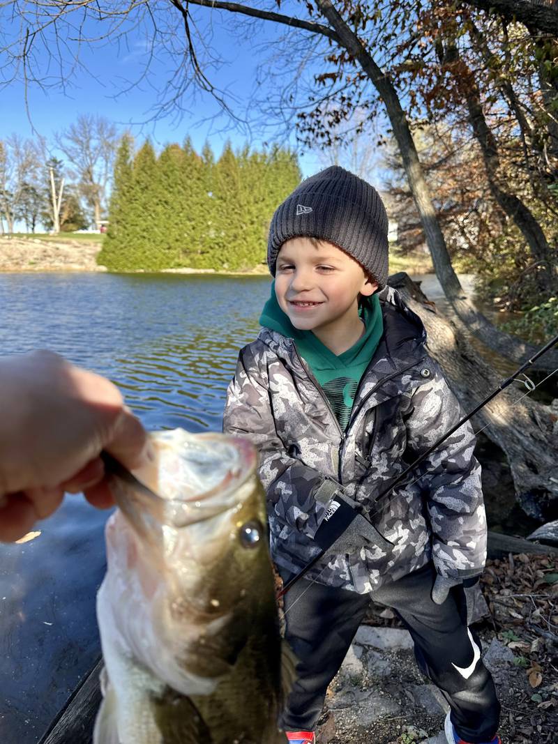 Greyson Pratt, 5, recently caught this nice bass at a private lake in Princeton. He is the son of Blake and Bridget Pratt of Princeton.