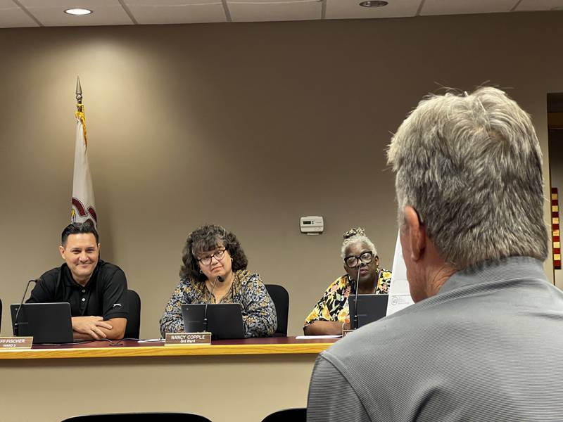 Third Ward Sycamore Alderman Jeff Fischer, as well as 3rd Ward Alderwoman Nancy Copple and 4th Ward Alderwoman Virginia Sherrod on Sept. 16 told developer Randy Yoch they approve of his proposed development along Hathaway Drive during a straw poll conducted during a City Council meeting.