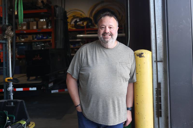 Bob Fox, owner of Omega Plumbing Heating and Cooling, poses for a photo at his place of business on Thursday, Sept. 5, 2024 in Joliet.