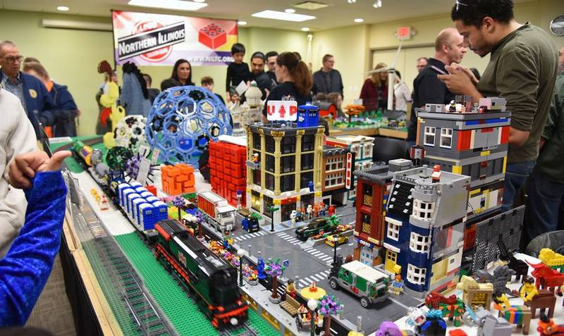 Lego fans of all ages visited the Fox River Valley Public Library in East Dundee on Sunday, April 2, 2023, to check out the displays created by the Northern Illinois Lego Train Club.