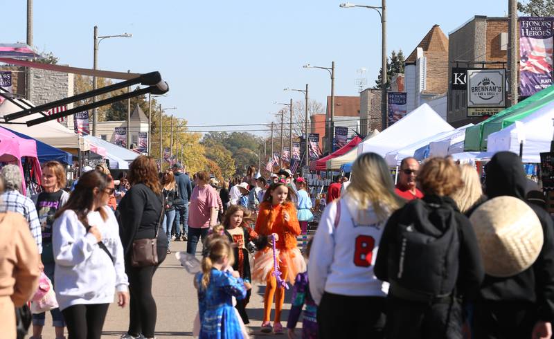 People gather during the Oglesby Harvest Fest on Saturday Oct. 19, 2024 in Oglesby.