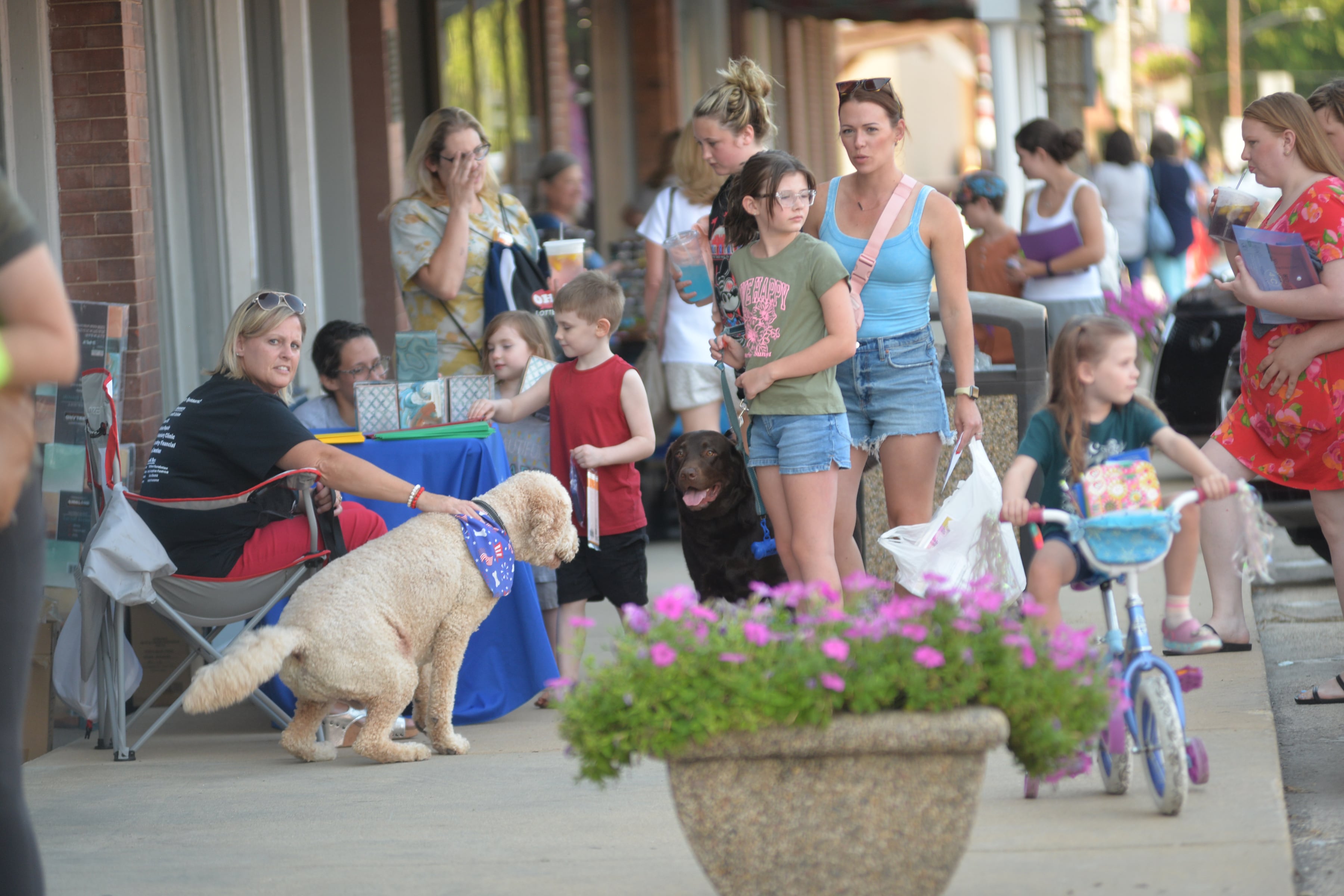 The sidewalks were full during Fourth Friday in Prophetstown on Friday, July 26, 2024.