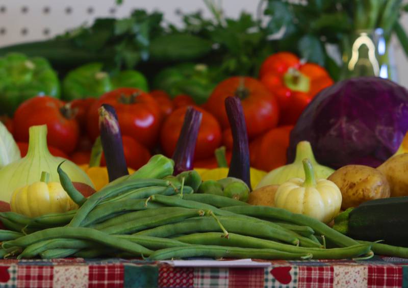 Produce is on display at the McHenry County Fair in Woodstock on Tuesday, July 30, 2024.