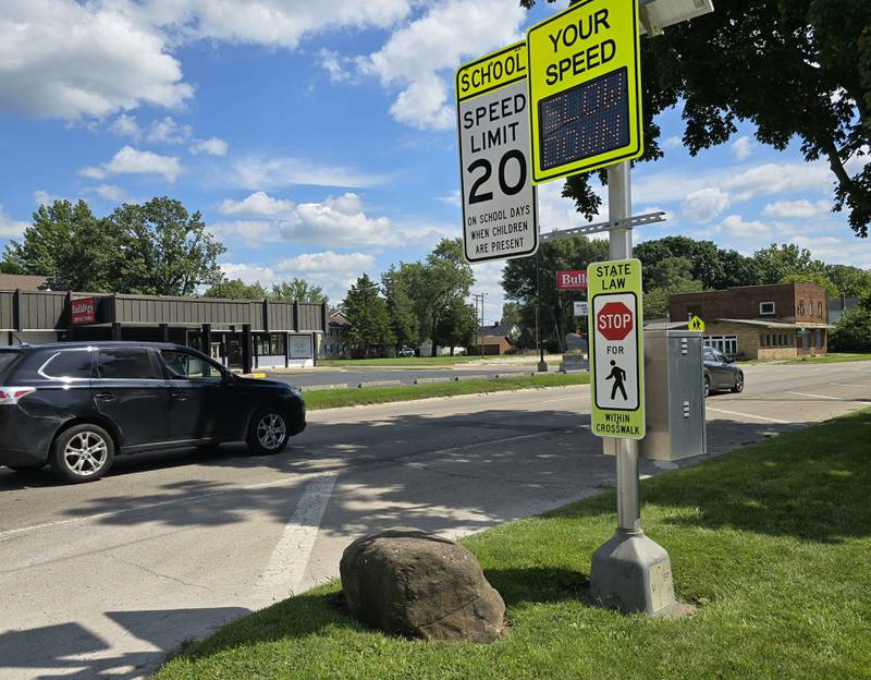 Two electronic radar speed signs have been installed on North Bloomington Street in Streator, just before the Morrell Street intersection, to warn motorists to slow down near Streator High School.