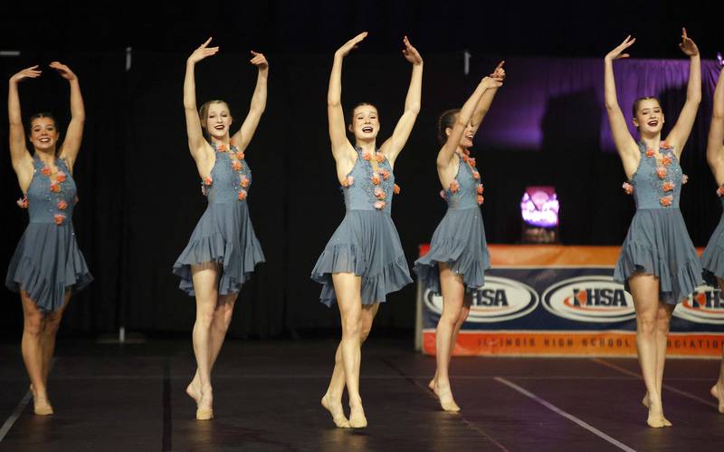 Geneva competes in the IHSA 2A Competitive Dance State Finals Saturday, Jan. 27, 2024 at Grossinger Motors Arena in Bloomington.